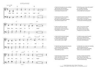 Hymn score of: Shall this life of mine be wasted? - Forward (Horatius Bonar/Johannes Thomas Rüegg)