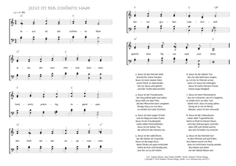 Hymn score of: Jesus ist der schönste Nam (Angelus Silesius/Johannes Thomas Rüegg)