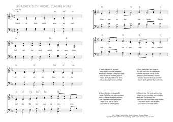 Hymn score of: Fürchte dich nicht, glaube nur! (Philipp Friedrich Hiller/Johannes Thomas Rüegg)