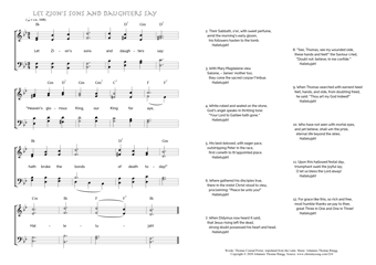 Hymn score of: Let Zion's sons and daughters say (Thomas Conrad Porter/Johannes Thomas Rüegg)