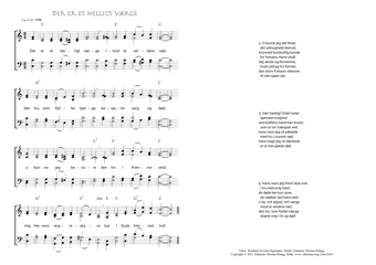 Hymn score of: Der er et helligt værge (Bernhard Severin Ingemann/Johannes Thomas Rüegg)