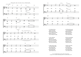 Hymn score of: Fram en suck sig smyger (Carl Wilhelm Böttiger/Johannes Thomas Rüegg)