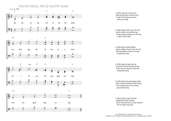 Hymn score of: Alltid salig, om ej alltid glad (Okänd/Johannes Thomas Rüegg)