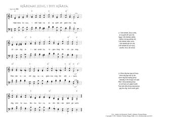 Hymn score of: Hjärtans Jesus, i ditt hjärta (Anders Carl Rutström/Johannes Thomas Rüegg)