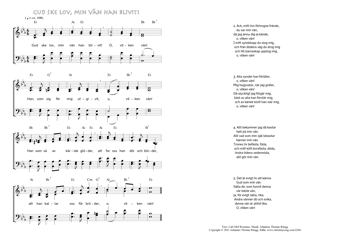 Hymn score of: Gud ske lov, min vän han blivit! (Carl Olof Rosenius/Johannes Thomas Rüegg)