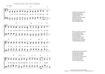 Hymn score of: O min Jesus, låt mig skåda (Okänd/Johannes Thomas Rüegg)
