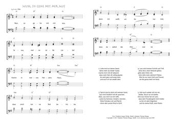 Hymn score of: Nun, so gehe mit mir aus (Friedrich August Weihe/Johannes Thomas Rüegg)
