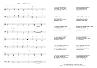 Hymn score of: A little flock! So calls he thee - The Little Flock (Horatius Bonar/Johannes Thomas Rüegg)