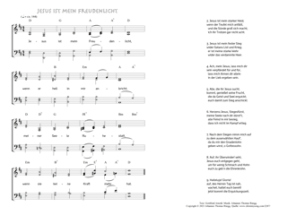 Hymn score of: Jesus ist mein Freudenlicht (Gottfried Arnold/Johannes Thomas Rüegg)