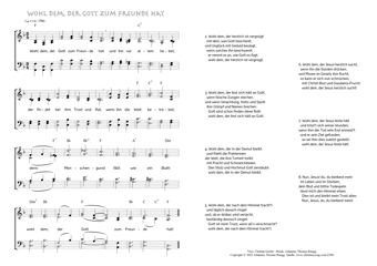 Hymn score of: Wohl dem, der Gott zum Freunde hat (Christian Gerber/Johannes Thomas Rüegg)