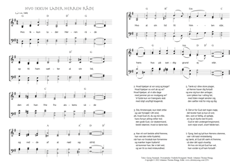 Hymn score of: Hvo ikkun lader Herren råde (Georg Neumark/Frederik Rostgaard/Johannes Thomas Rüegg)