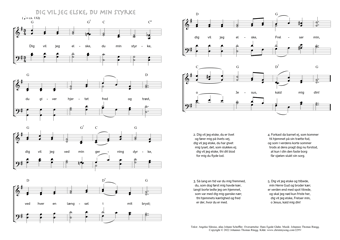 Hymn score of: Dig vil jeg elske, du min styrke (Angelus Silesius/Hans Egede Glahn/Johannes Thomas Rüegg)