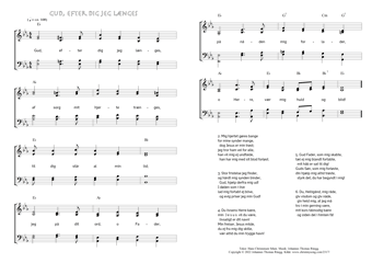 Hymn score of: Gud, efter dig jeg længes (Hans Christensen Sthen/Johannes Thomas Rüegg)