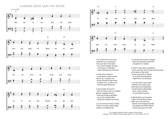 Hymn score of: Meinen Jesus lass ich nicht (Benjamin Schmolck/Johannes Thomas Rüegg)