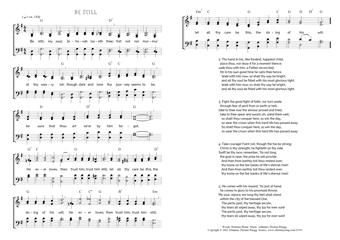 Hymn score of: Be still, my soul; Jehovah loveth thee - Be Still (Horatius Bonar/Johannes Thomas Rüegg)