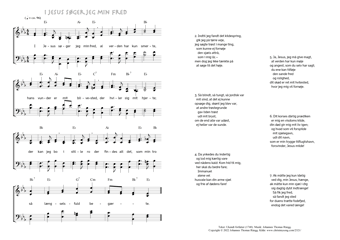 Hymn score of: I Jesus søger jeg min fred (Ukendt/Johannes Thomas Rüegg)