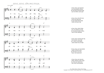 Hymn score of: Jesus, Jesus, gör mig stilla (Okänd/Johannes Thomas Rüegg)