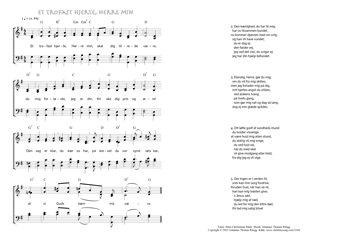 Hymn score of: Et trofast hjerte, Herre min (Hans Christensen Sthen/Johannes Thomas Rüegg)