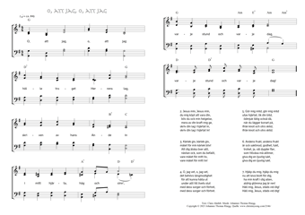 Hymn score of: O, att jag, o, att jag (Clara Ahnfelt/Johannes Thomas Rüegg)