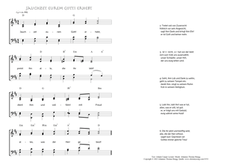 Hymn score of: Jauchzet eurem Gott! erhebt (Johann Caspar Lavater/Johannes Thomas Rüegg)