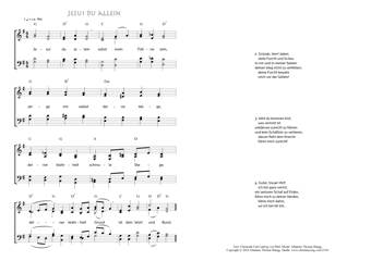 Hymn score of: Jesu! du allein (Christoph Carl Ludwig von Pfeil/Johannes Thomas Rüegg)
