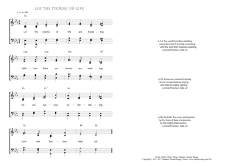 Hymn score of: Lo! the storms of life are breaking (Henry Alford/Johannes Thomas Rüegg)