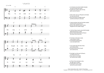 Hymn score of: Nay, 'tis not what we fancied it - Vanity (Horatius Bonar/Johannes Thomas Rüegg)