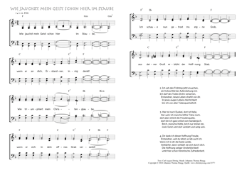 Hymn score of: Wie jauchzt mein Geist schon hier im Staube (Carl August Döring/Johannes Thomas Rüegg)