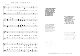 Hymn score of: Lo! God to heaven ascendeth! - Hymn for Ascension Day (Gottfried Wilhelm Sacer/Frances Elizabeth Cox/Johannes Thomas Rüegg)