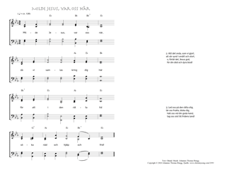 Hymn score of: Milde Jesus, var oss när (Okänd/Johannes Thomas Rüegg)