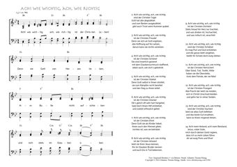 Hymn score of: Ach! wie wichtig, ach, wie richtig (Siegmund Betulius/Johannes Thomas Rüegg)