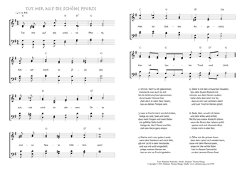 Hymn score of: Tut mir auf die schöne Pforte (Benjamin Schmolck/Johannes Thomas Rüegg)