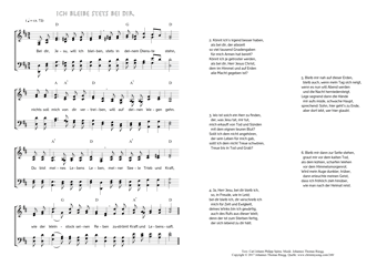 Hymn score of: Bei dir, Jesu, will ich bleiben - Ich bleibe stets bei dir (Carl Johann Philipp Spitta/Johannes Thomas Rüegg)