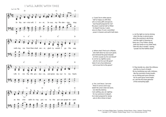 Hymn score of: In thy service will I ever - I will abide with thee (Carl Johann Philipp Spitta/Richard Massie/Johannes Thomas Rüegg)