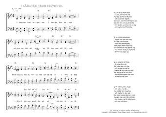 Hymn score of: I längtan tron begynner (Okänd/Johannes Thomas Rüegg)
