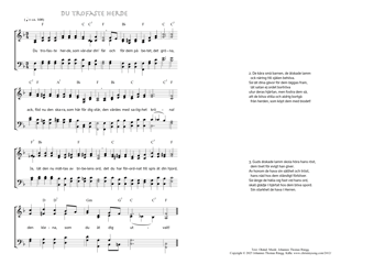 Hymn score of: Du trofaste herde, som vårdar din' får (Okänd/Johannes Thomas Rüegg)