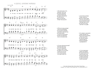 Hymn score of: O Jesus, livsens Herre! (Hans Christensen Sthen/Johannes Thomas Rüegg)