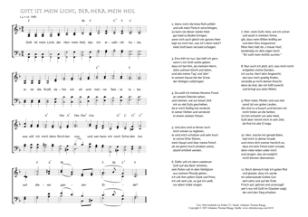 Hymn score of: Gott ist mein Licht, der Herr mein Heil (Paul Gerhardt/Johannes Thomas Rüegg)