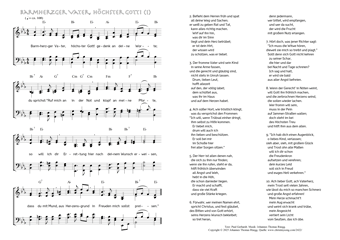 Hymn score of: Barmherzger Vater, höchster Gott! (Paul Gerhardt/Johannes Thomas Rüegg)