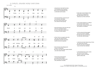 Hymn score of: O Christ, erhebe Herz und Sinn (Ehrenfried Liebich/Johannes Thomas Rüegg)