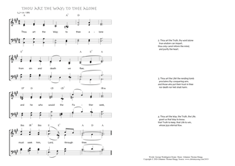 Hymn score of: Thou art the Way; to thee alone (George Washington Doane/Johannes Thomas Rüegg)