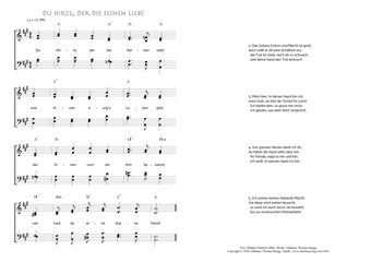 Hymn score of: Du Hirte, der die Seinen liebt (Philipp Friedrich Hiller/Johannes Thomas Rüegg)