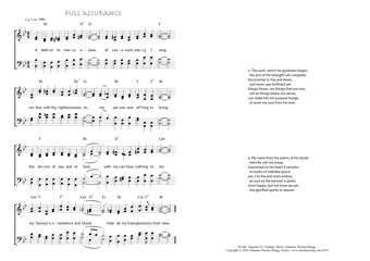 Hymn score of: A debtor to mercy alone - Full assurance (Augustus M. Toplady/Johannes Thomas Rüegg)
