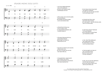 Hymn score of: Erhebe meine Seele Gott! (Johann Caspar Lavater/Johannes Thomas Rüegg)