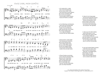 Hymn score of: Ewge Liebe, mein Gemüte (Johann Jakob Rambach/Johannes Thomas Rüegg)
