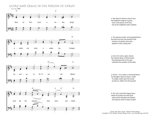 Hymn score of: Now to the Lord a noble song! - Glory and Grace in the Person of Christ (Isaac Watts/Johannes Thomas Rüegg)