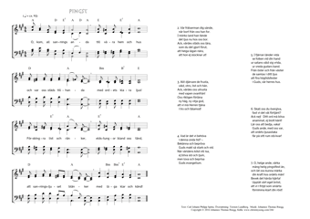 Hymn score of: O, kom, all sannings anda - Pingst (Carl Johann Philipp Spitta/Torsten Lundberg/Johannes Thomas Rüegg)
