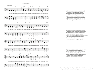Hymn score of: O Lord, who by thy presence hast made light - Evening (Carl Johann Philipp Spitta/Richard Massie/Johannes Thomas Rüegg)
