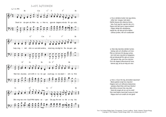 Hymn score of: Snart är dagen all. Men du, o Herre - Mot aftonen (Carl Johann Philipp Spitta/Torsten Lundberg/Johannes Thomas Rüegg)