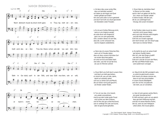 Hymn score of: Noch dennoch musst du drum nicht ganz (Paul Gerhardt/Johannes Thomas Rüegg)